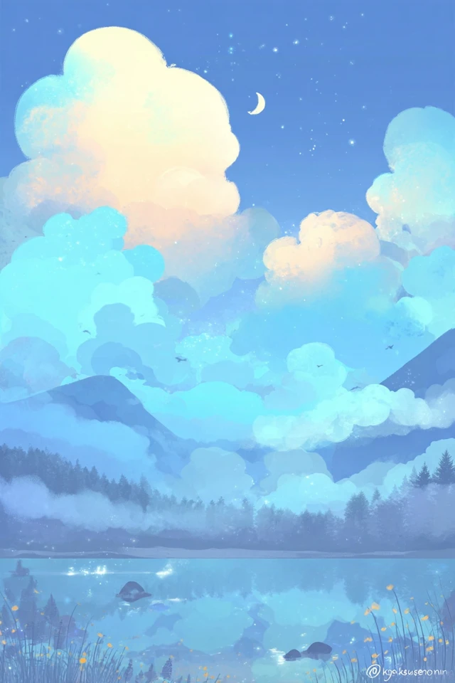 Dreamy Blue Aesthetic Art Collection - Image 2