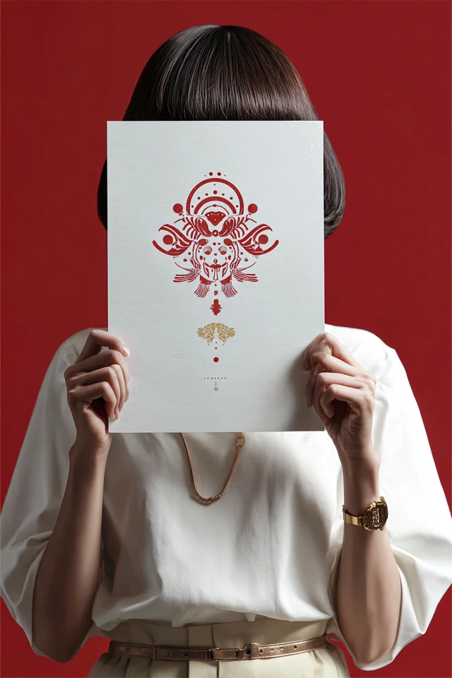 Crimson Minimalist Mystery - Image 1