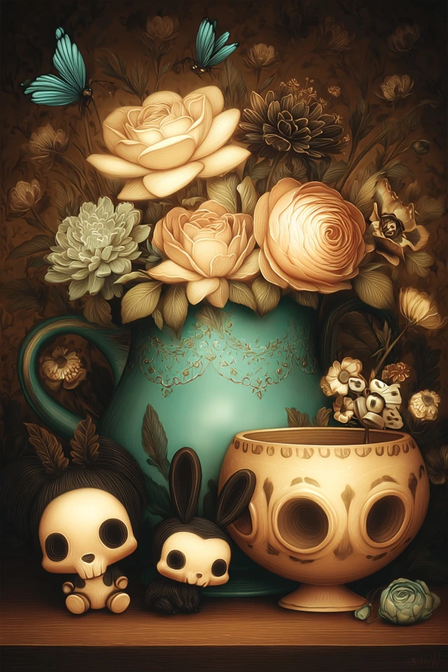 Floral Melancholy Portrait - Image 3