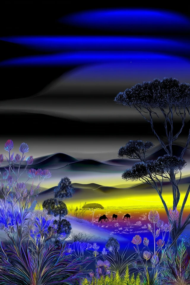 Neon Dreams: A Surreal Digital Collage - Image 2