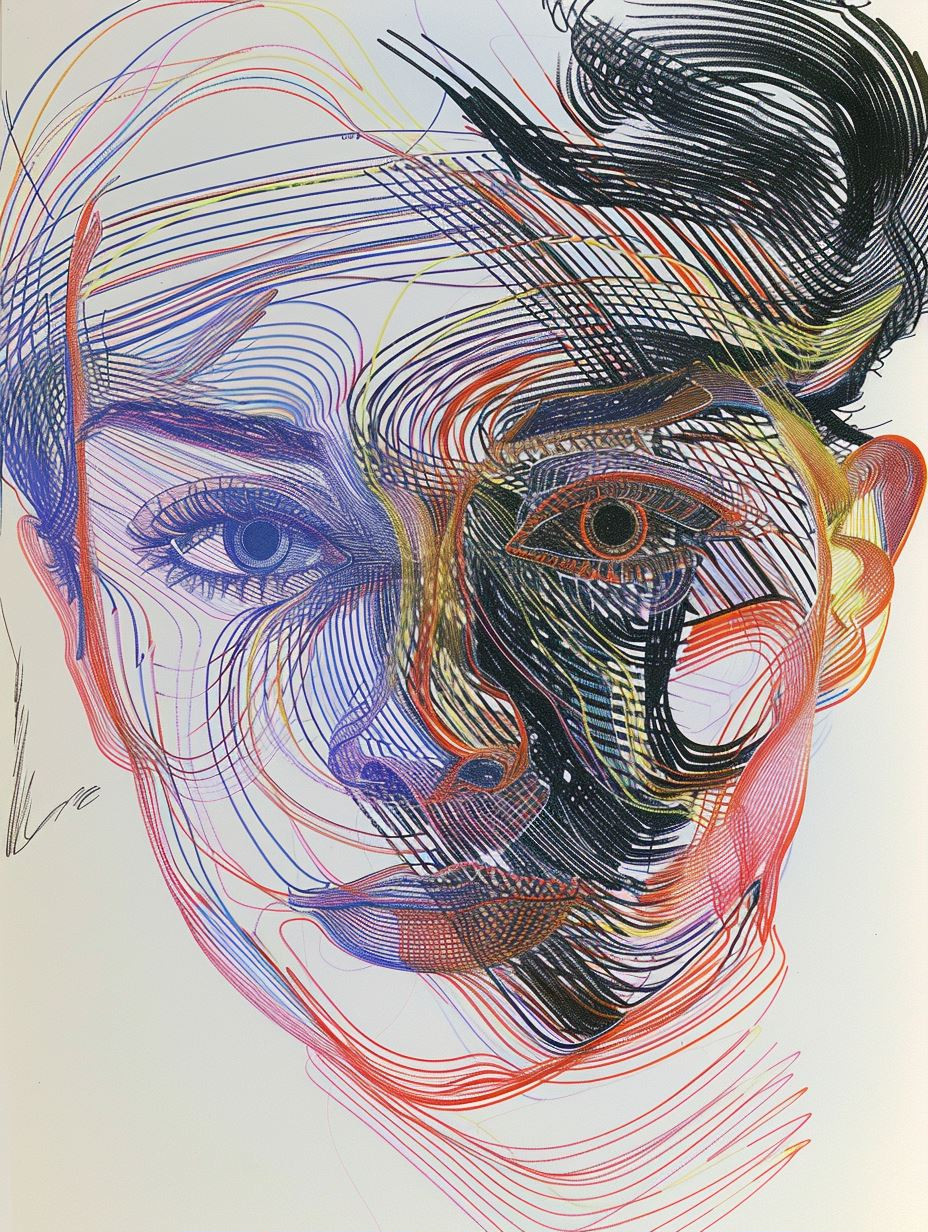 Prismatic Linear Portrait Study