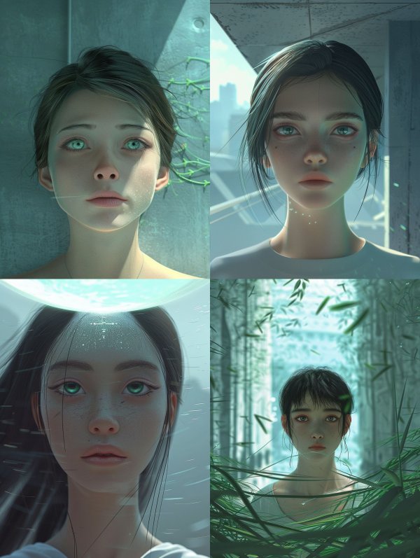 Ethereal Gaze of Digital Solitude