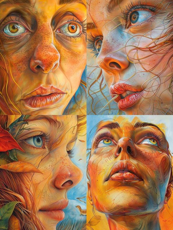 Golden Hues of Ethereal Gazes