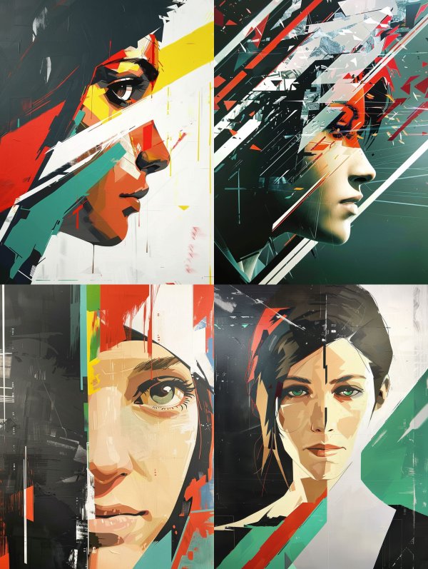 Fragmented Portraits in Modern Chaos