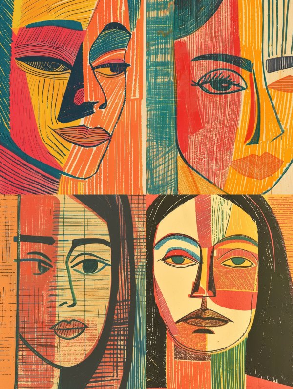 Abstract Geometric Portrait Studies