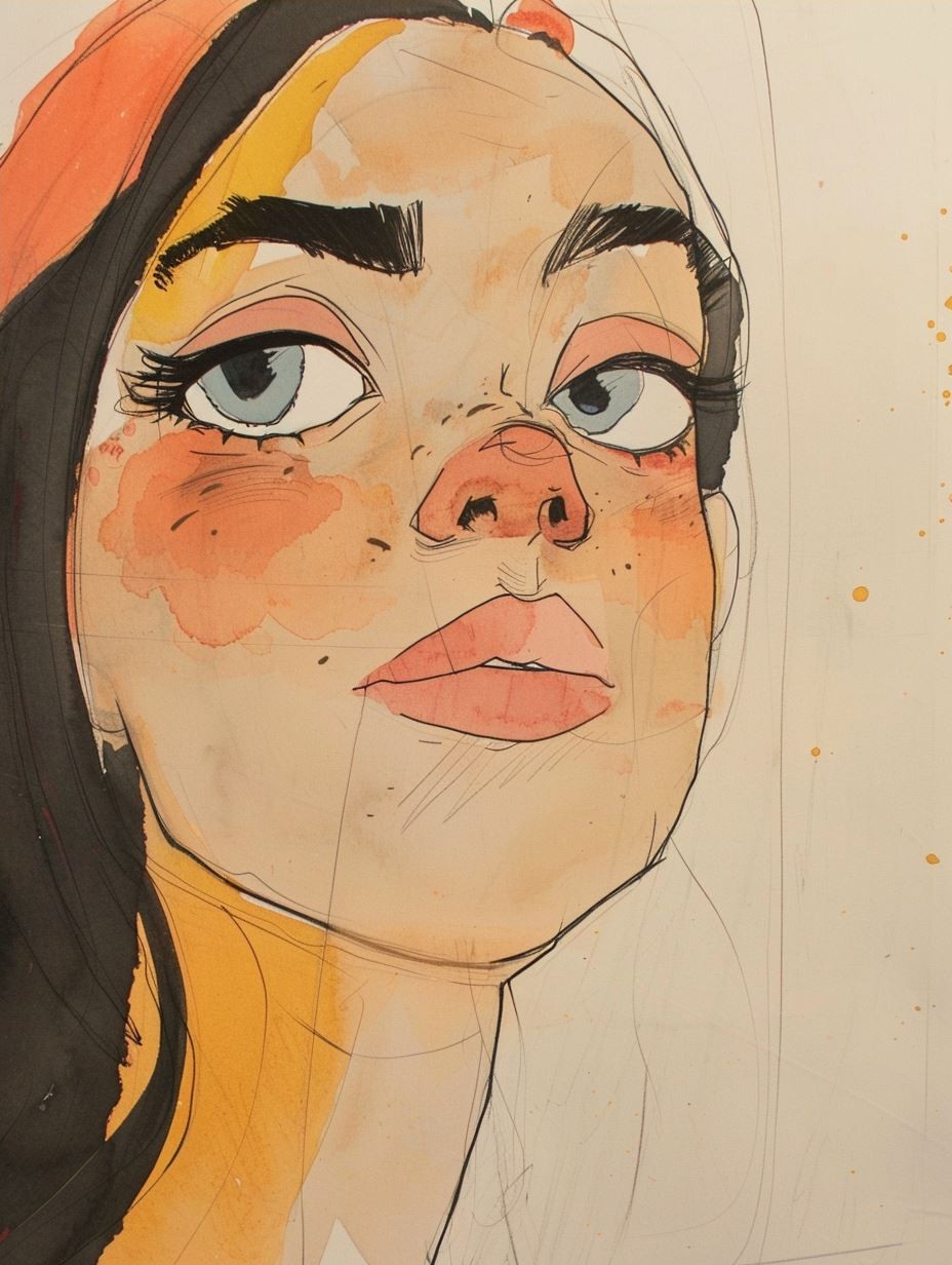 Abstract Watercolor Gaze - Image 4