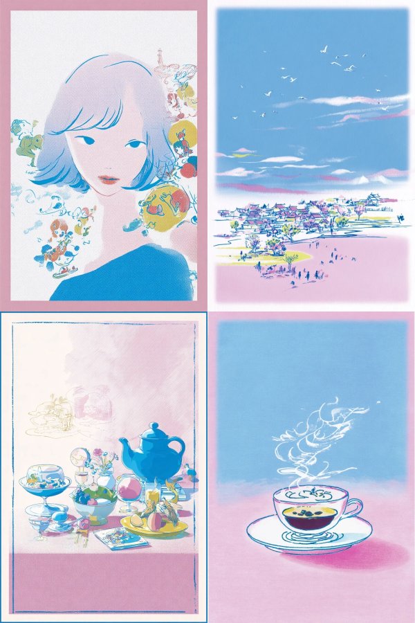 Pastel Dreams in Blue and Pink