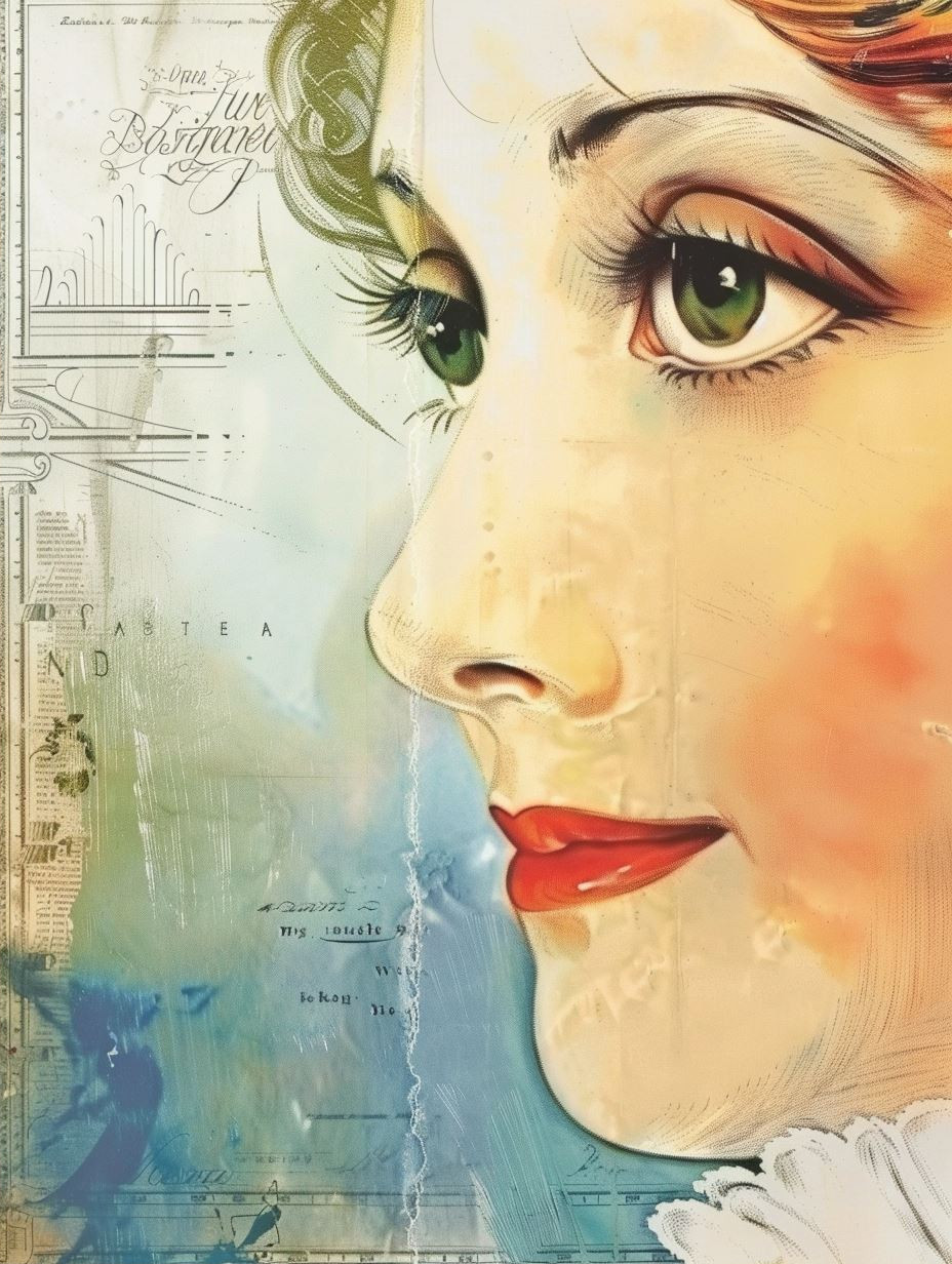 Vintage Glamour Portrait Art Collection - Image 2