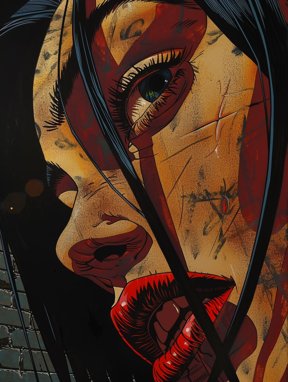 Gritty Cyberpunk Anime Portrait - Image 4