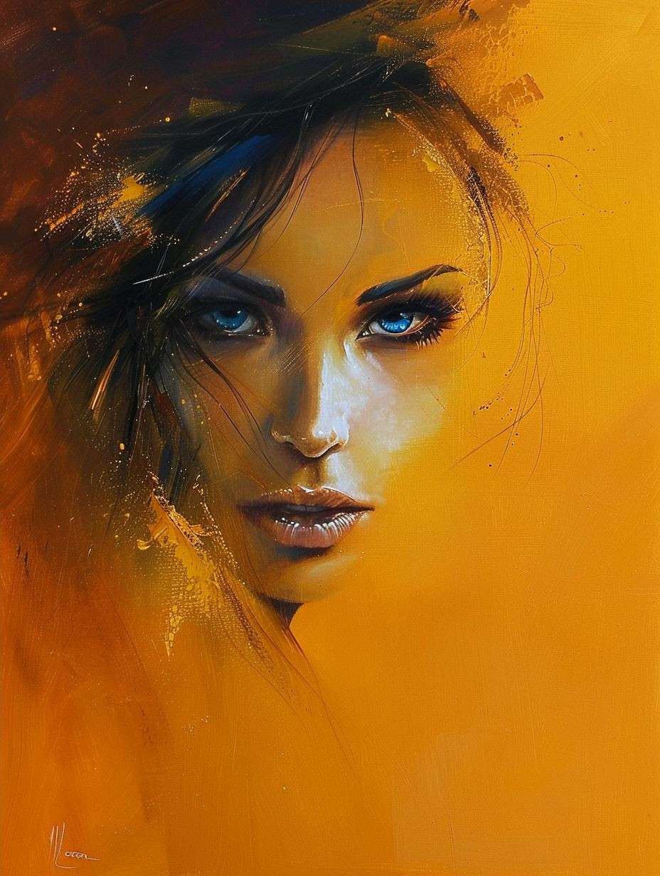 Golden Ember Ethereal Portrait - Image 4