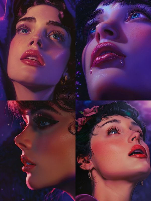 Neon Dreams: Ethereal Portraits