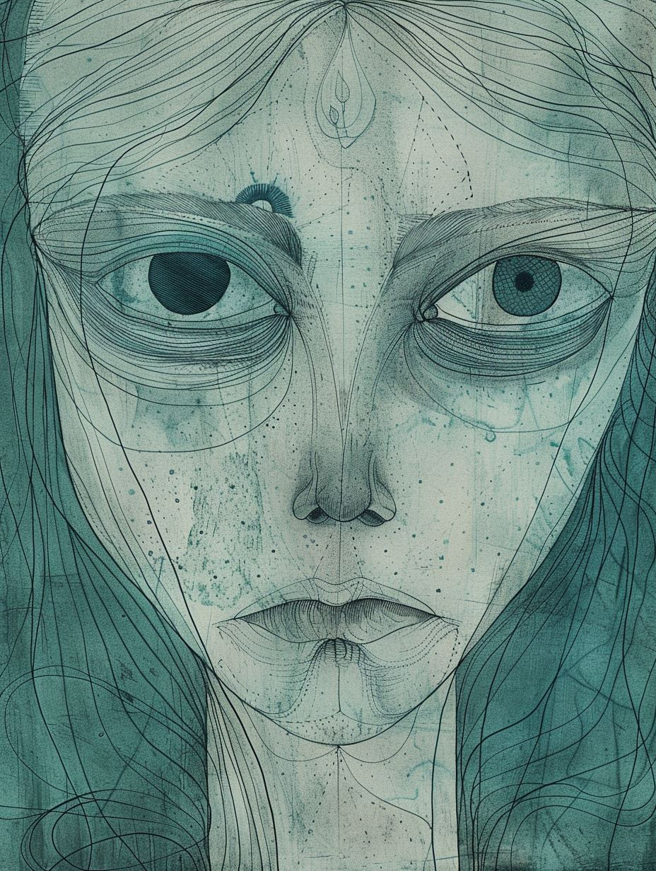 Ethereal Teal Spirit Portraits - Image 3