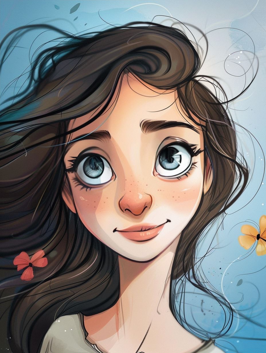 Ethereal Gazes: A Digital Portrait Study - Image 4