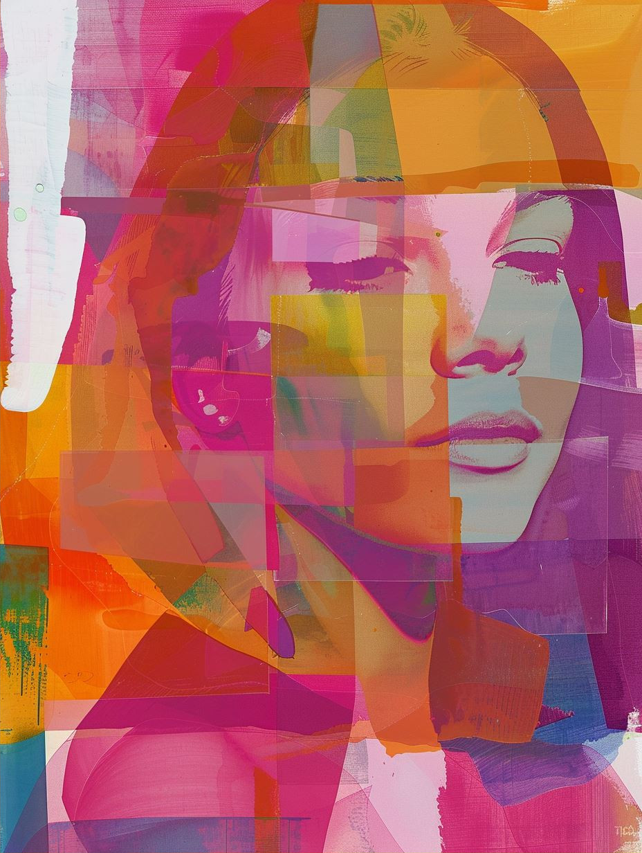 Abstract Neon Prism Portrait - Image 2