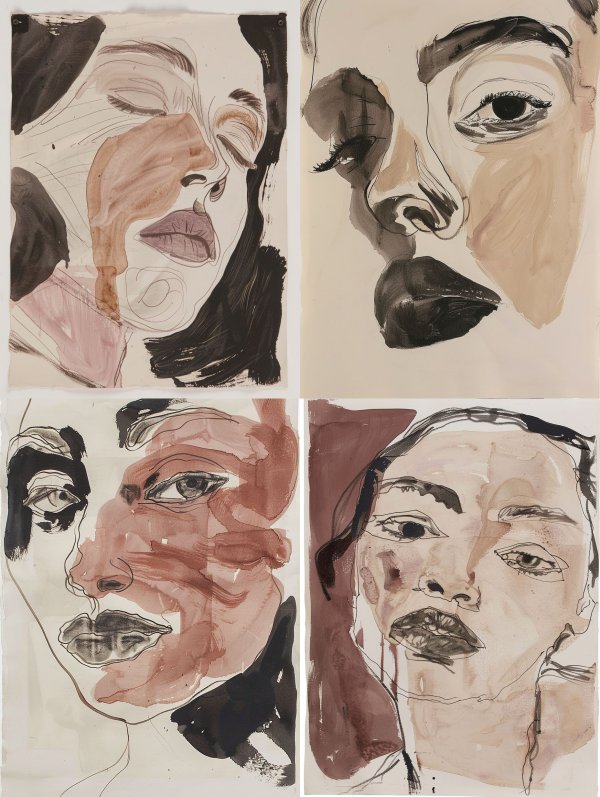Abstract Fluid Portrait Studies