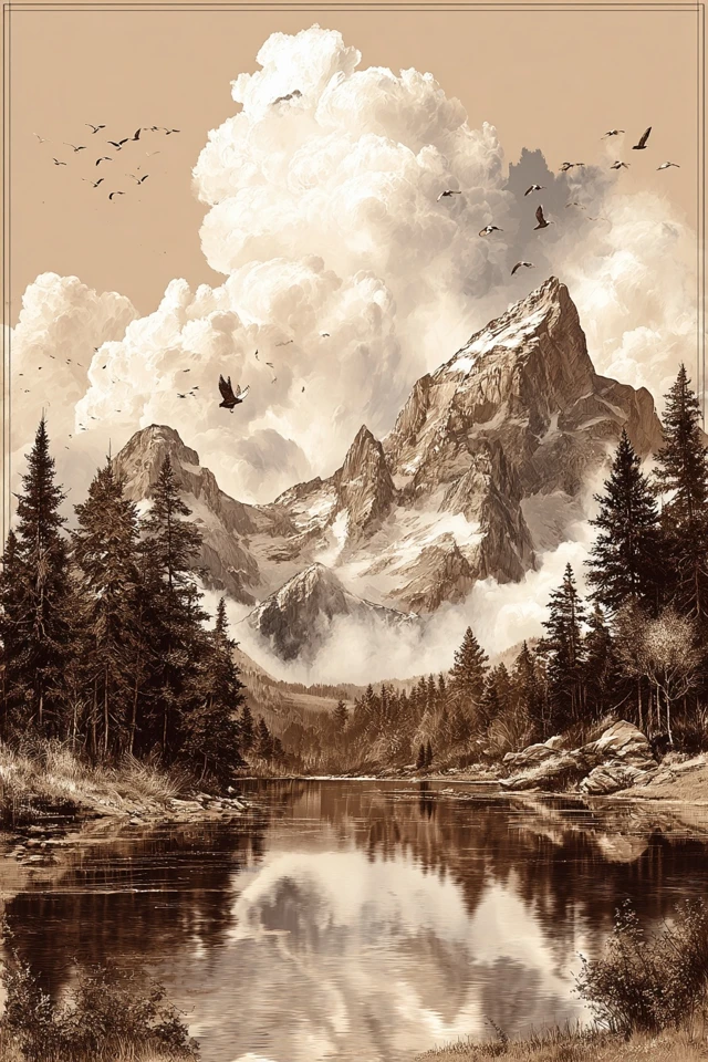 Vintage Sepia Dreams Collage - Image 2