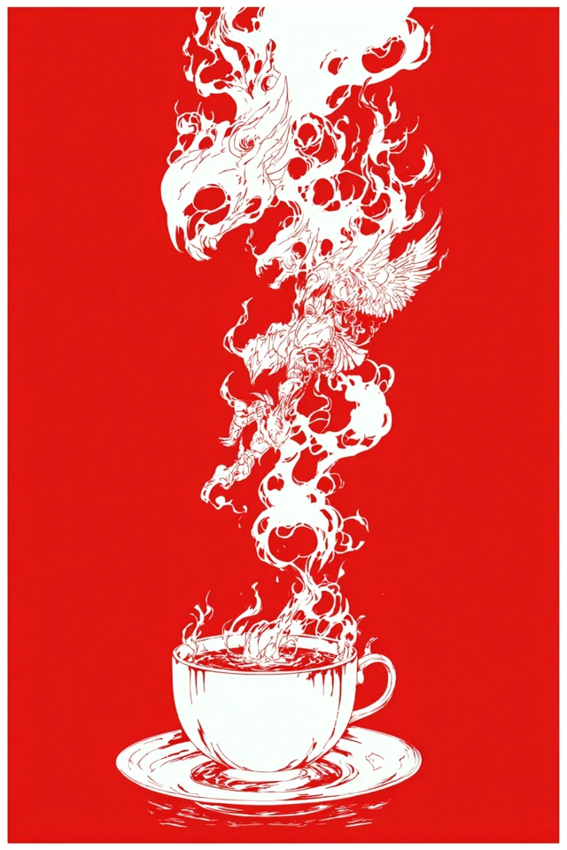 Crimson Contrast Art Collection - Image 4