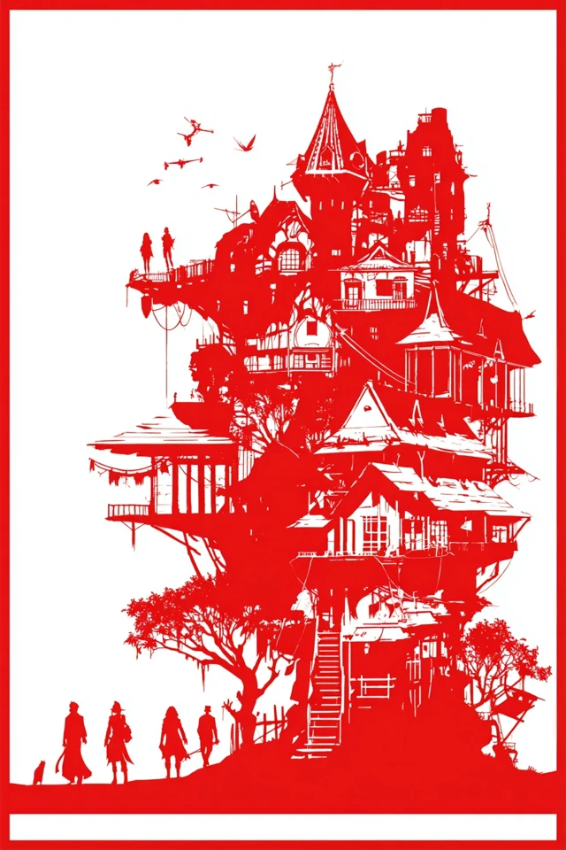 Crimson Contrast Art Collection - Image 6
