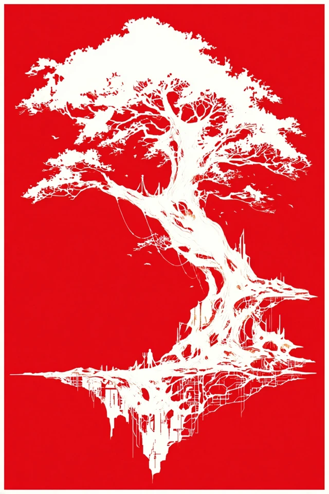 Crimson Contrast Art Collection - Image 5