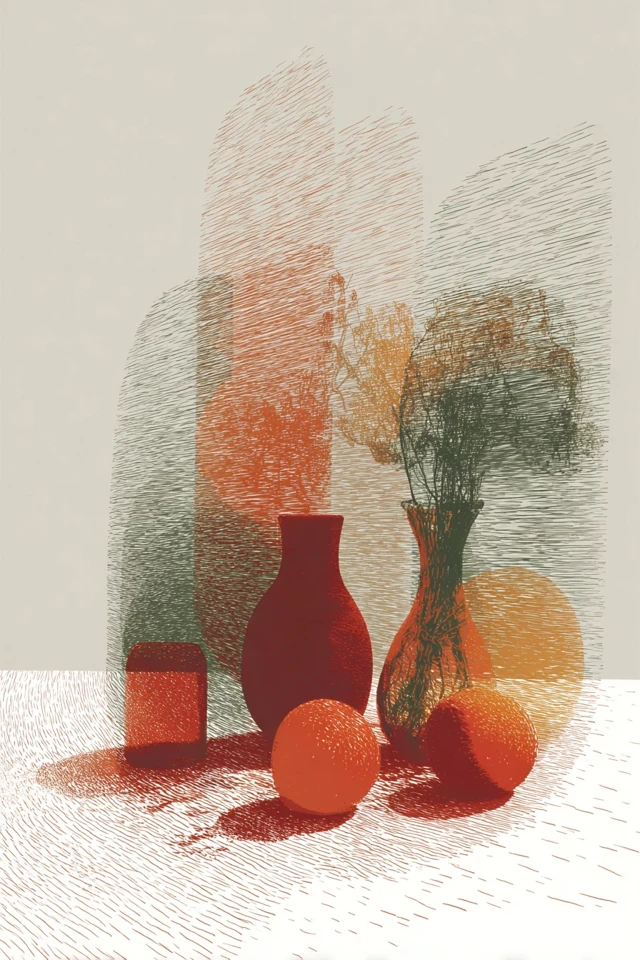 Crimson Hatching Portrait - Image 3