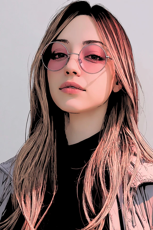 Rosy Ink Portrait
