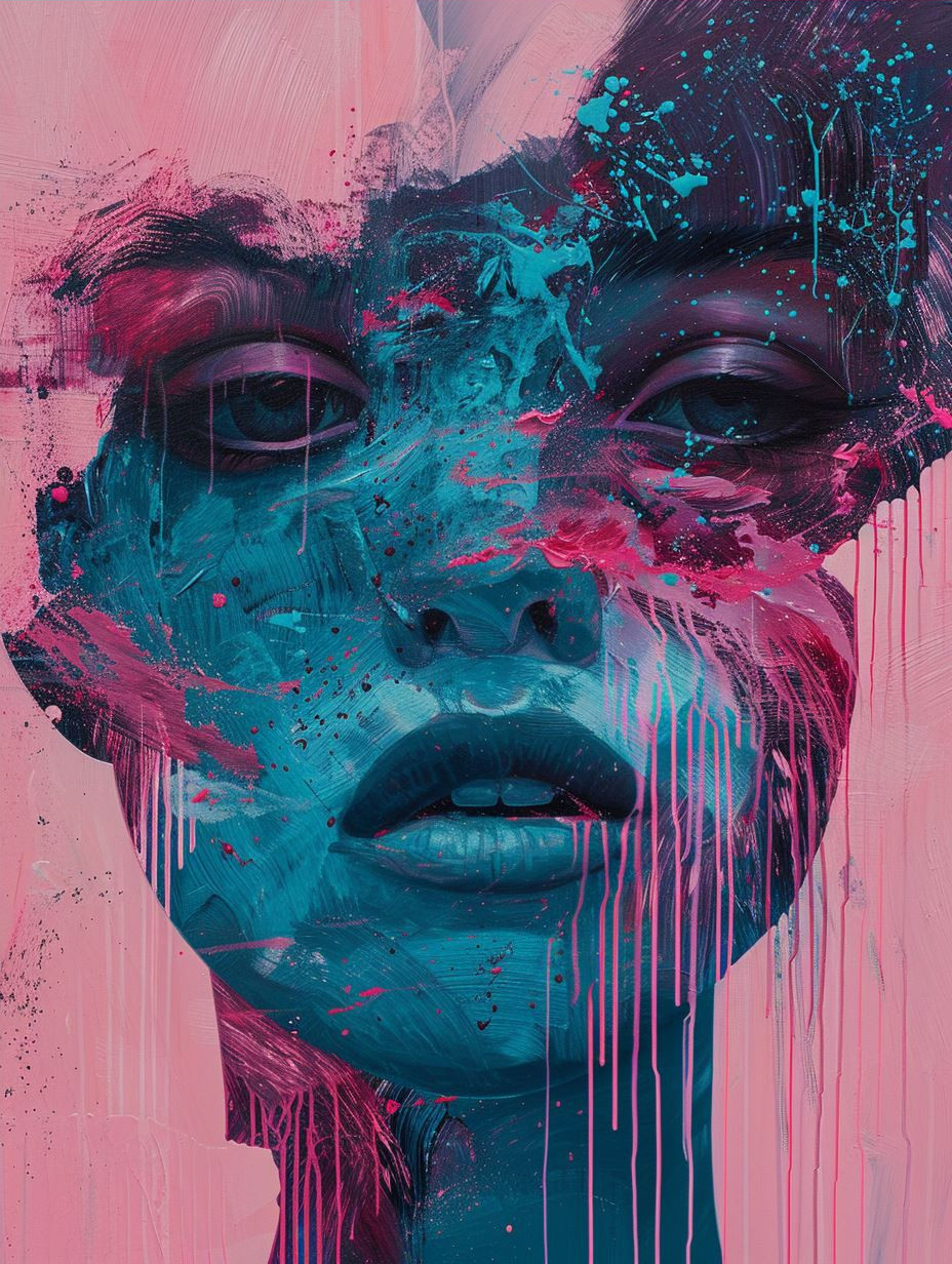 Neon Fluidity Portrait Study - Image 4