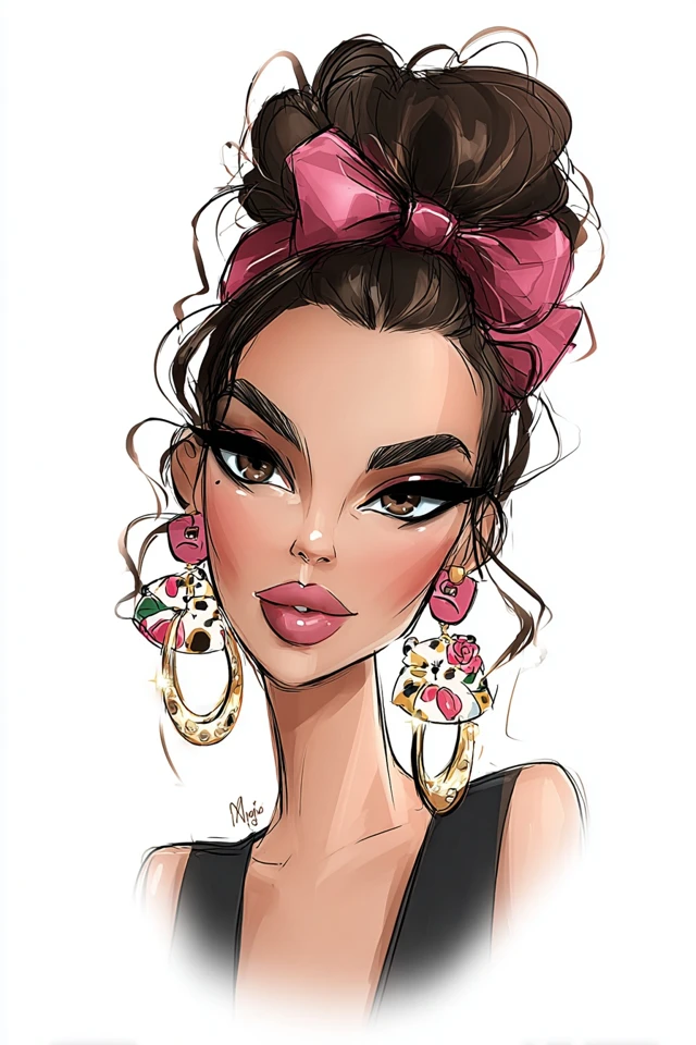 Chic Fashion Illustration - Image 1