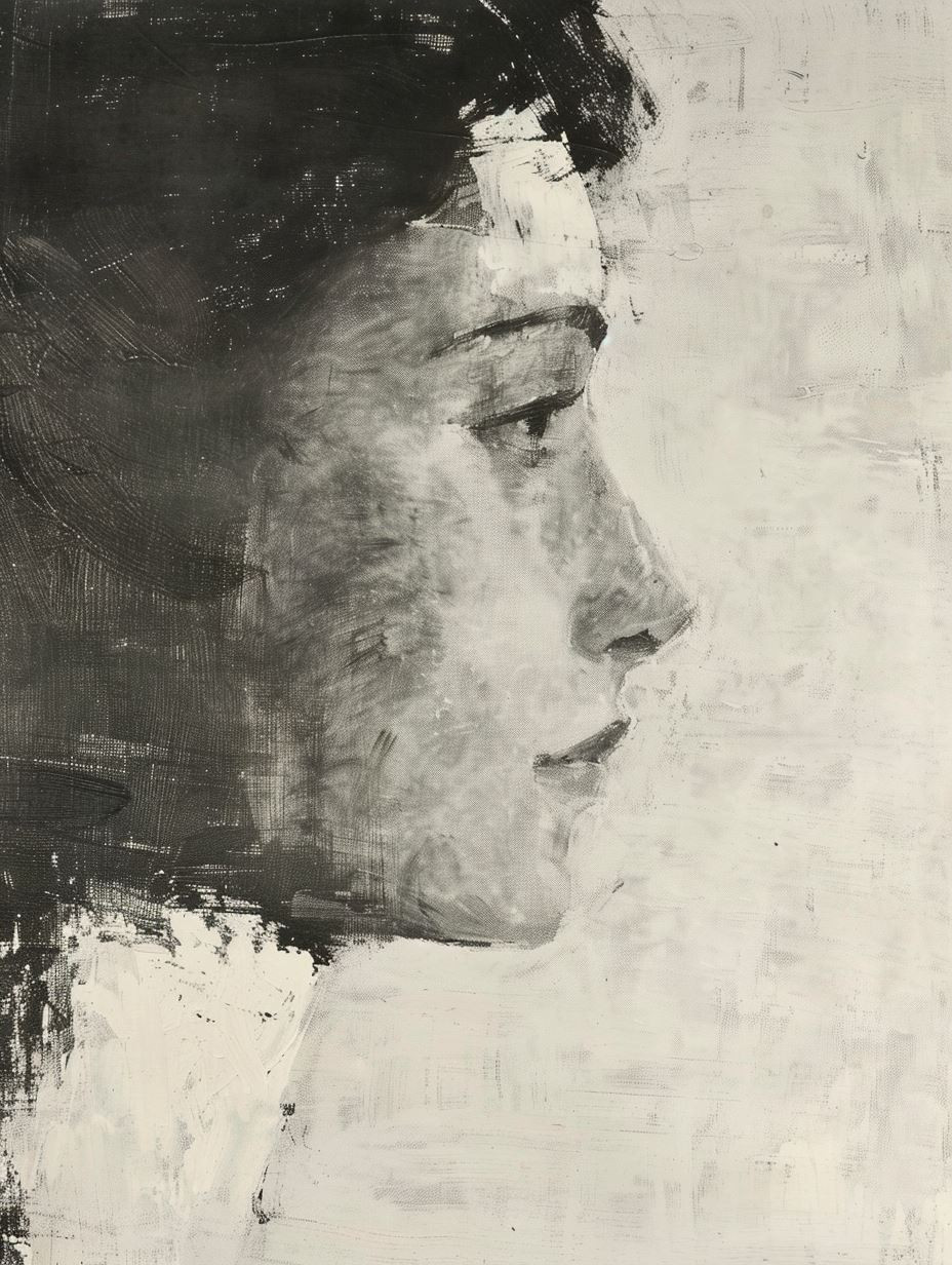 Melancholy in Monochrome Paint - Image 3