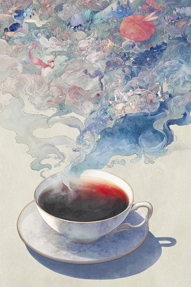 Ethereal Dreams in Ink and Watercolor - Image 4