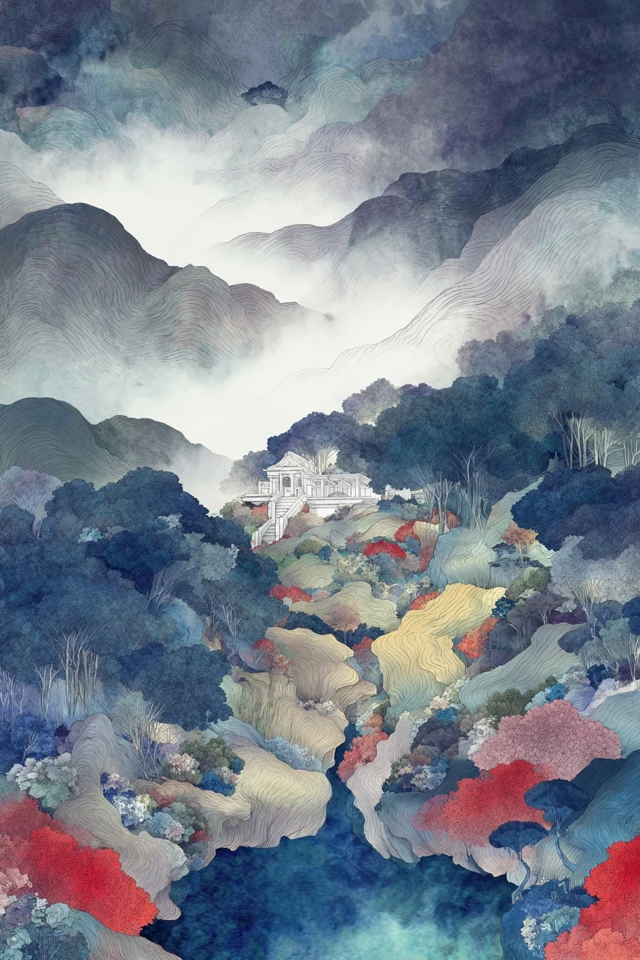 Ethereal Dreams in Ink and Watercolor - Image 2