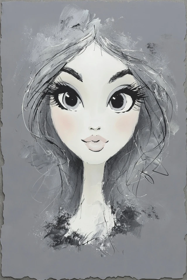 Ethereal Charcoal Muse - Image 1