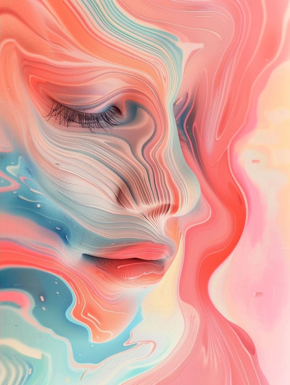 Fluid Dreams of Pastel Faces - Image 2