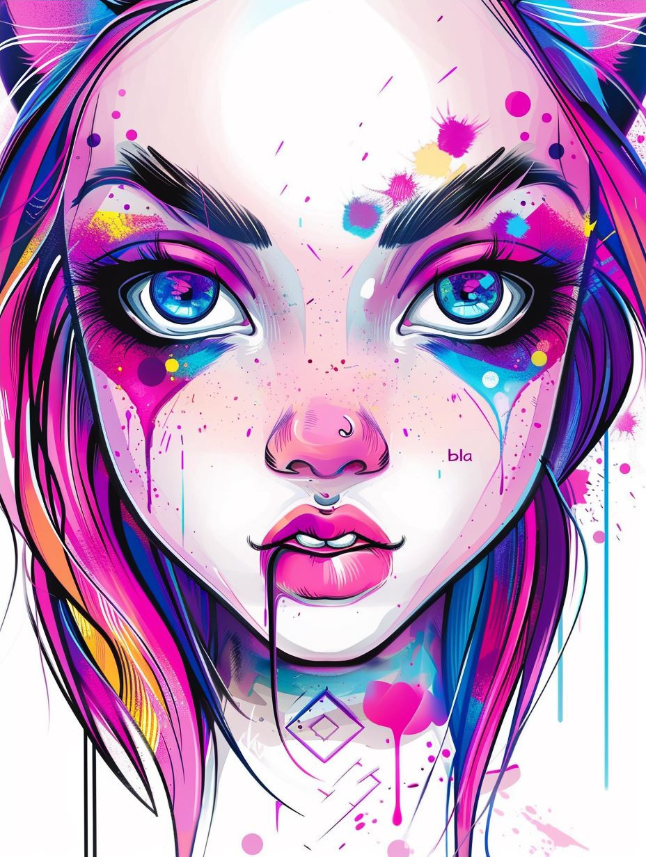 Neon Drip Digital Portraiture - Image 4