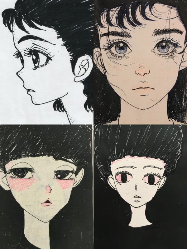 Classic Ink Manga Portrait
