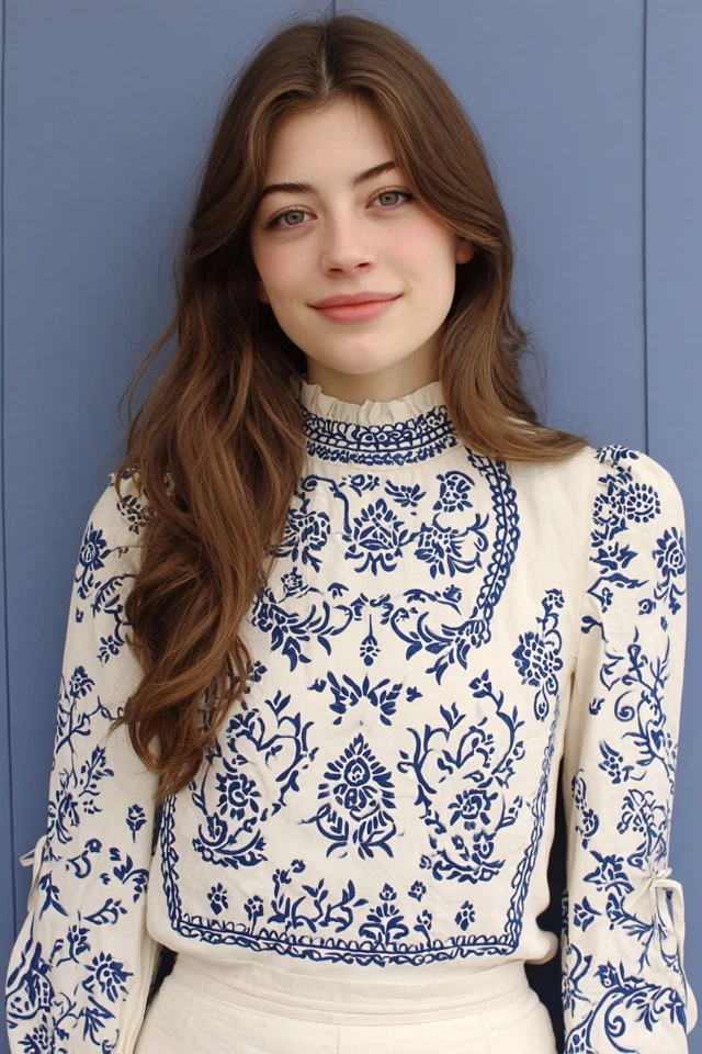 Azure Floral Elegance - Image 1