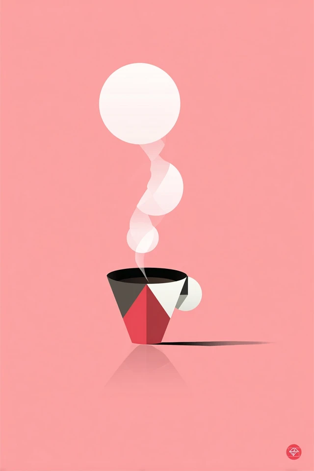 Geometric Crimson Elegance - Image 4