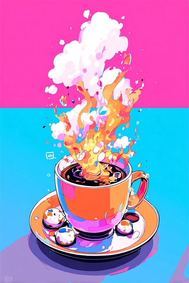 Vibrant Neon Pop Art Collage - Image 4