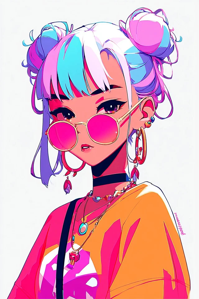 Vibrant Neon Pop Art Collage - Image 1
