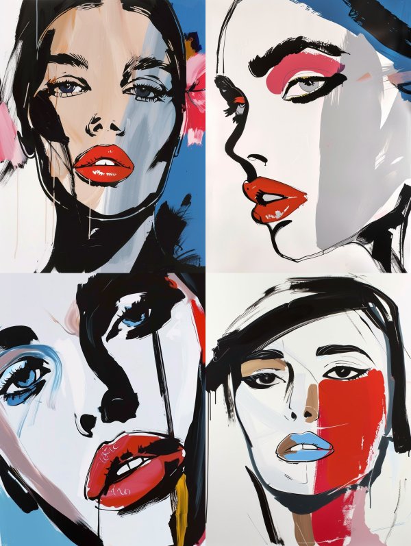 Bold Expressionist Female Portraits