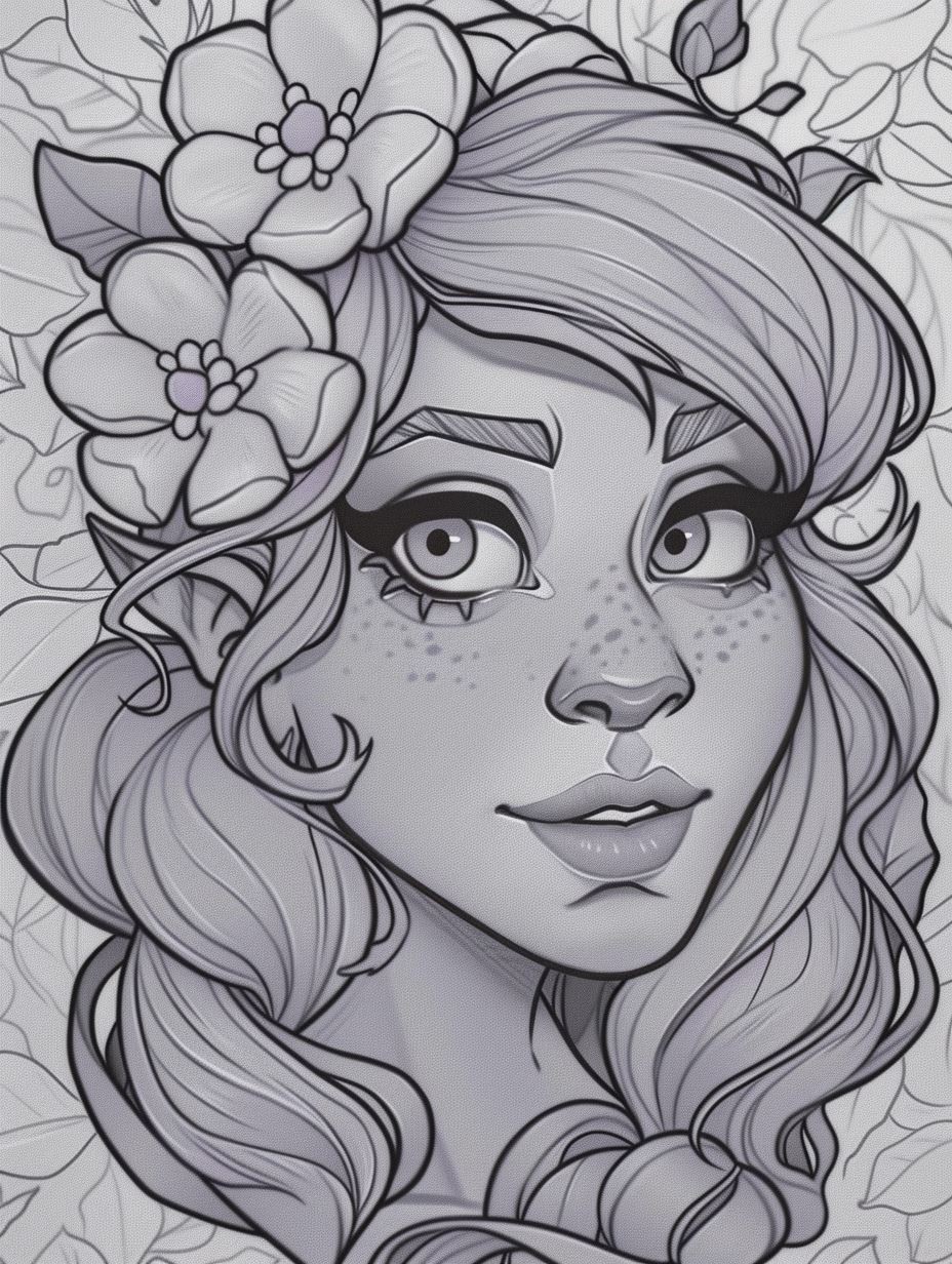 Ethereal Monochrome Stylized Portrait - Image 4