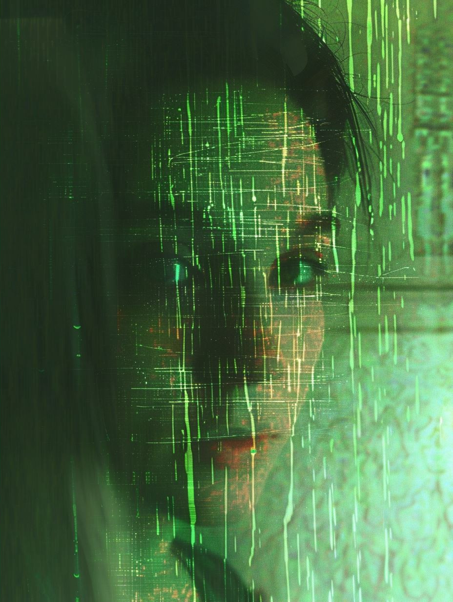 Digital Ghost in Green Glitch - Image 2