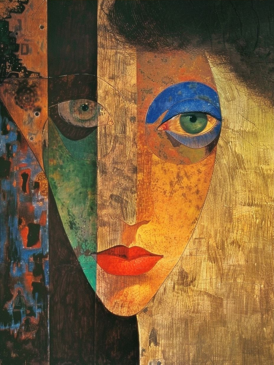 Fragmented Gaze of Golden Hues - Image 3