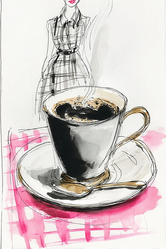 Ink and Blush Portrait - Image 4