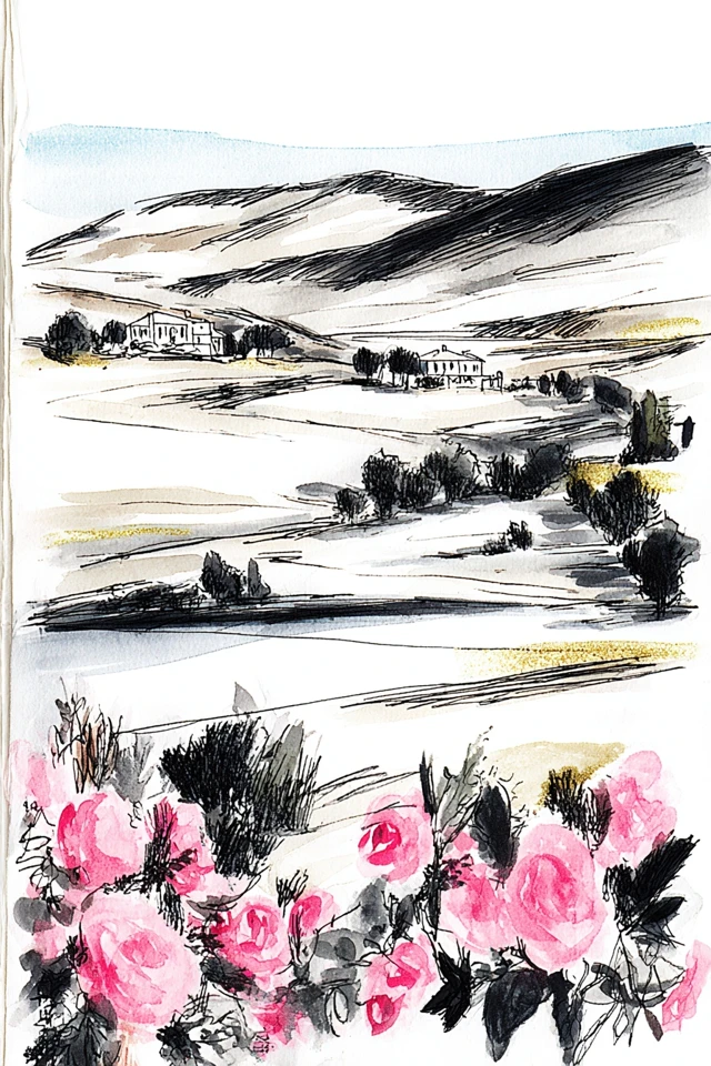 Ink and Blush Portrait - Image 2