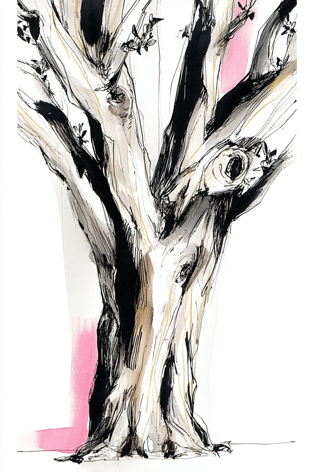 Ink and Blush Portrait - Image 5