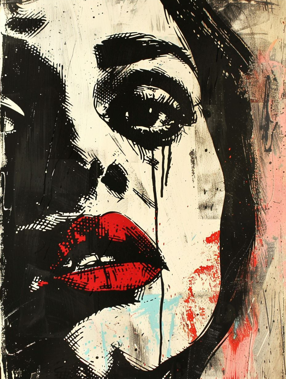 Dramatic Noir Portrait Collage - Image 4