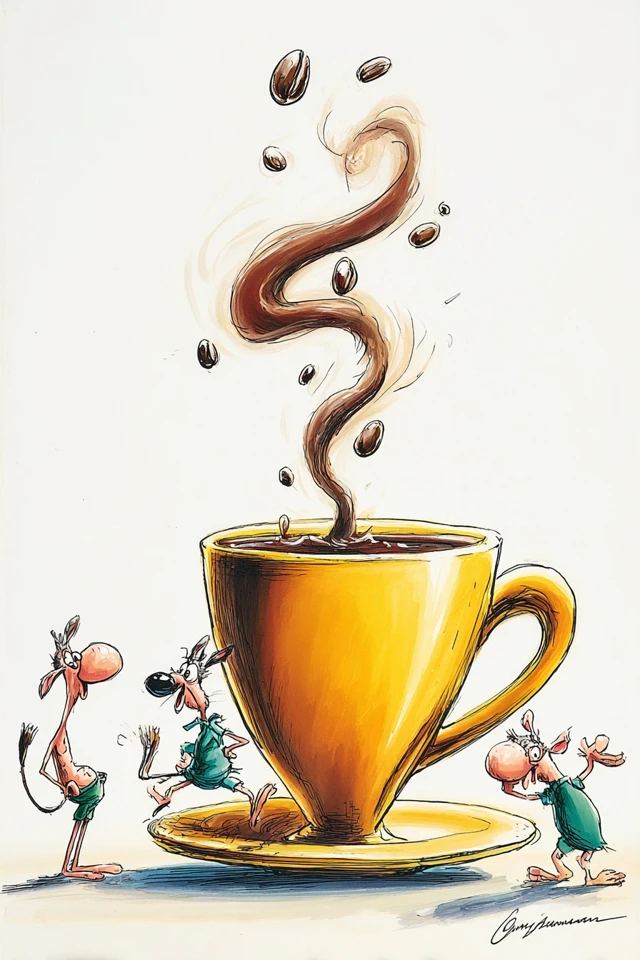 Whimsical Curly Caricature - Image 4