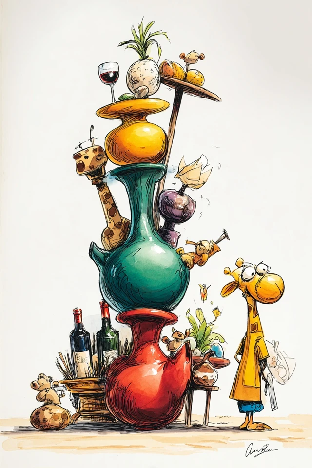 Whimsical Curly Caricature - Image 3