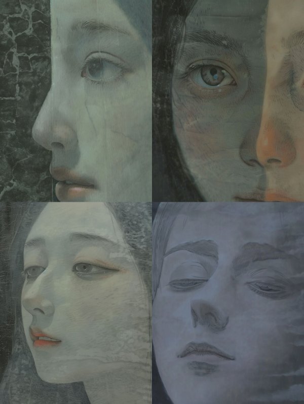 Ethereal Whispers of Stone Faces