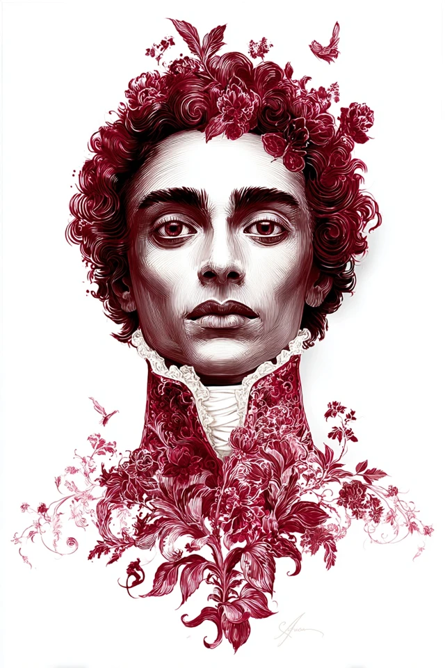 Crimson Dreams and Gothic Elegance - Image 1
